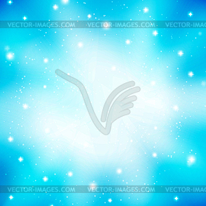Light burst in blue sky abstract background for You - vector image