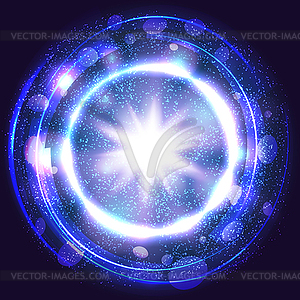 Fantasy blue light burst explosion with rays,lines - vector EPS clipart