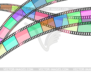 Cinema background with film strip - vector image