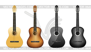 Realistic acoustic guitar - vector image