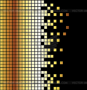 Abstract golden square mosaic background - vector clipart / vector image