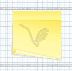 Blank yellow notice paper - vector clipart / vector image