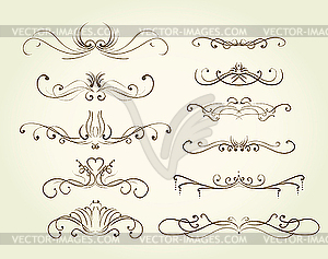 Decorative design vignettes - color vector clipart