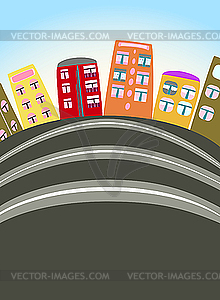 Городские здания - изображение в векторном формате