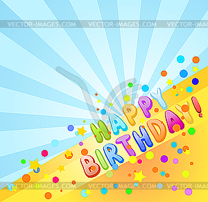 Happy birthday card - vector clipart