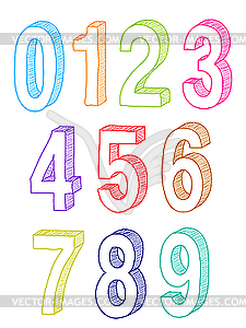 Set of numbers - vector clipart