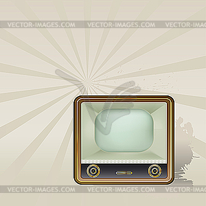 Old tv-set - vector clipart