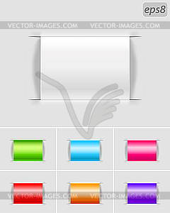 Set of blank labels - vector image