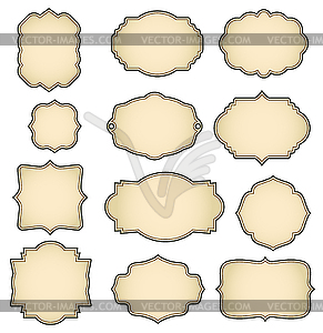 Set of vintage frames - vector clipart