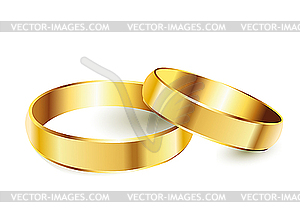 Golden rings - vector clip art