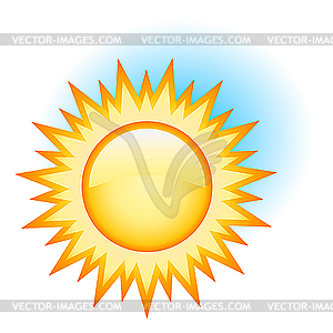 Yellow sun - vector clipart