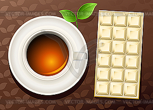 Чай и шоколад - клипарт в векторе / векторное изображение