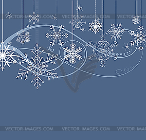 Фон со снежинками - графика в векторном формате