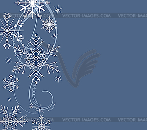 Background with snowflakes - royalty-free vector clipart