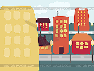 Городские здания - клипарт в векторном формате