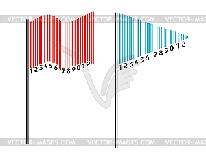 Flags stylized as barcode - vector clipart
