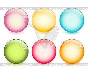 Glass round buttons - vector image