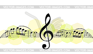 Музыкальные ноты - изображение в векторном формате