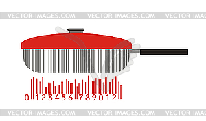Pan as stylized barcode - vector image