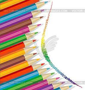Colored pencils - stock vector clipart