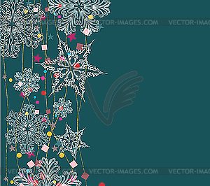 Background with snowflakes - vector clipart