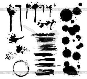 Set of grunge blots  - royalty-free vector clipart