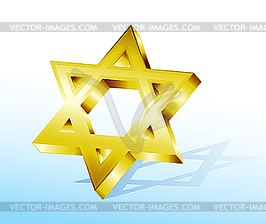 Golden Star of David - vector clip art