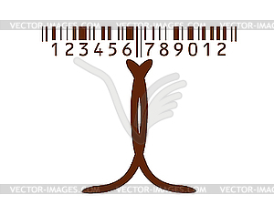 Table as bar code - vector image