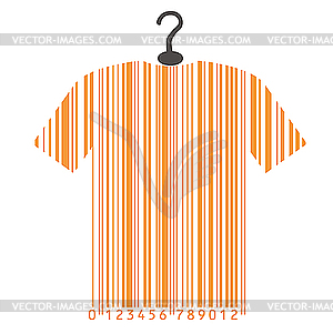 T-shirt as barcode - vector image