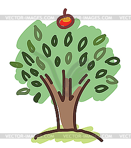 Apple tree symbol - vector clipart