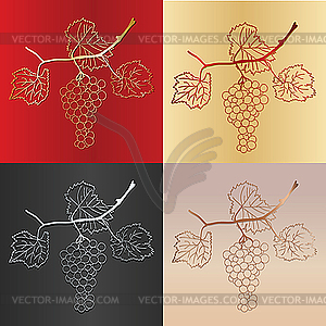 Виноград - стоковое векторное изображение