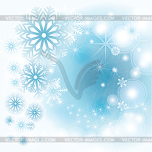 Winter background with snowflakes - vector clipart / vector image