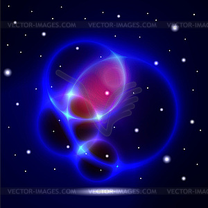 Abstract rings and stars - vector image