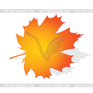 Осенний кленовый лист - клипарт в векторном виде