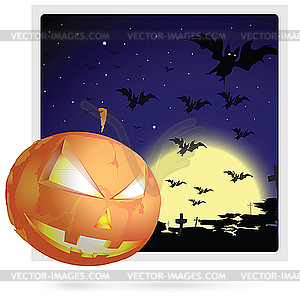 Halloween card - vector clipart