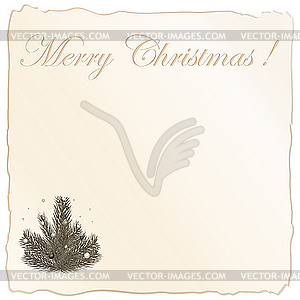 Рождественская открытка - рисунок в векторном формате