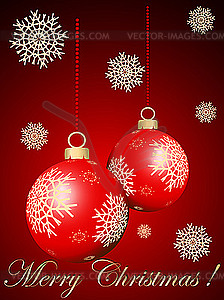 Cristmas red balls - vector clip art