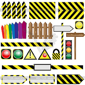 Warning signs - royalty-free vector clipart