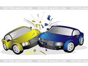 Car Crash Stock Vector Clipart