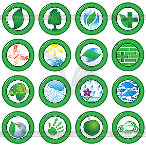 Ecological icons - vector EPS clipart