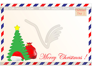 Cristmas Envelope - vector clip art