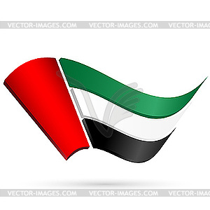Флаг Объединенных Арабских Эмиратов - изображение в векторе