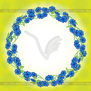 Flowers in the form of circle - vector EPS clipart