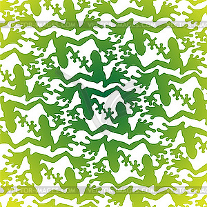 Green frogs - vector clip art