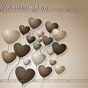 Hearts-Balloons - vector clipart