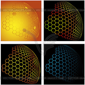Honeycombs - vector clip art