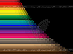 Horizontal color lines - vector image