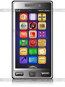 Иконы и телефон - изображение в векторе