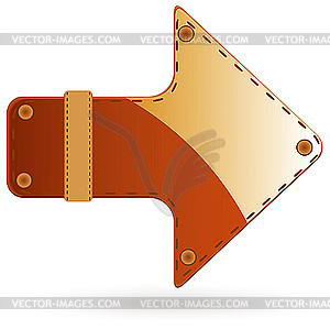 Leather arrow - vector image