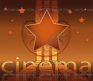 Кино и звезда - стоковое векторное изображение